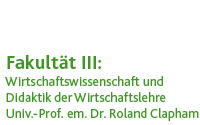 Wirtschaftsdidaktik (Prof. em. Dr. Ronald Clapham)